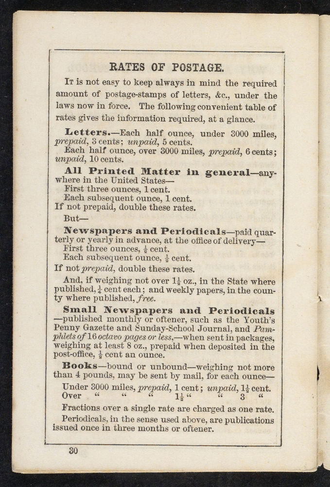 Scan 0030 of The Sunday-school pocket almanac for the year of Our Lord 1855