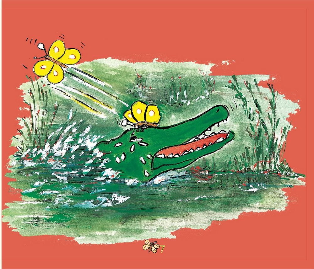 Scan 0009 of Sniffles the crocodile and Punch the butterfly