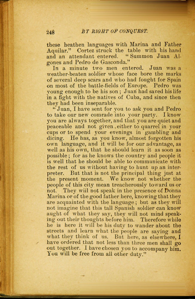 Scan 0260 of By right of conquest, or, With Cortez in Mexico