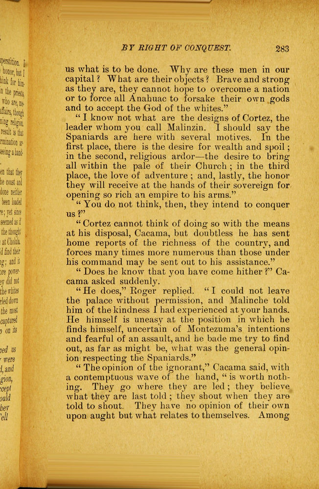 Scan 0295 of By right of conquest, or, With Cortez in Mexico