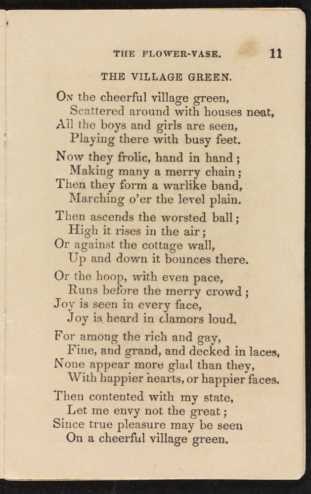 Scan 0013 of The flower-vase, or, Pretty poems for good little children