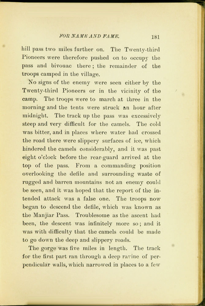 Scan 0197 of For name and fame, or, Through the Afghan passes