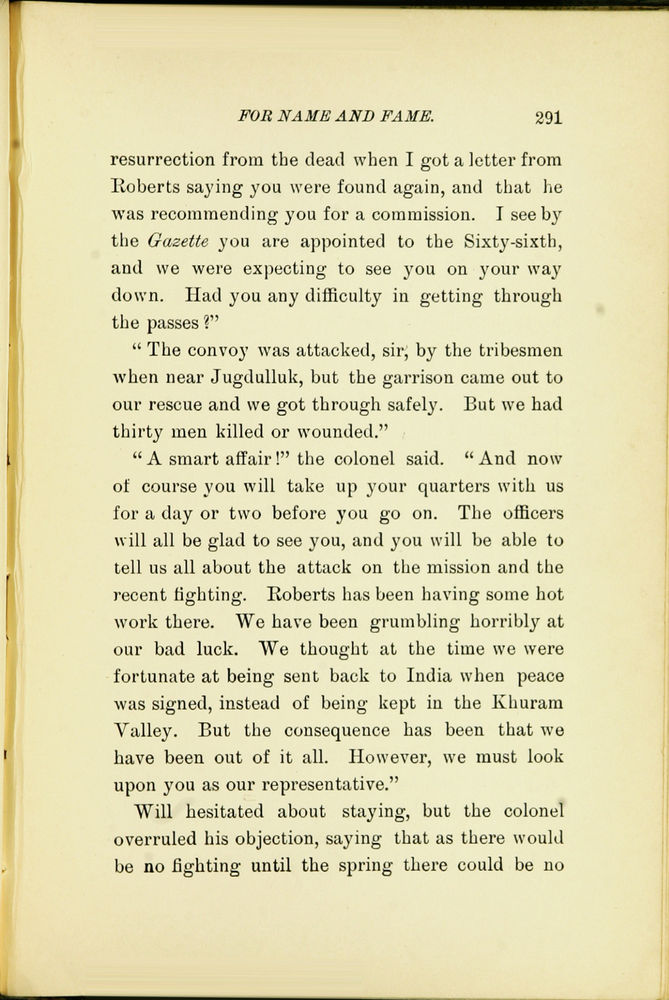 Scan 0311 of For name and fame, or, Through the Afghan passes