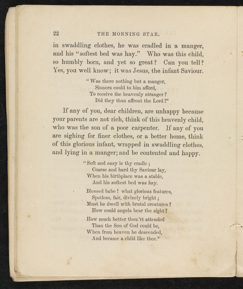 Scan 0026 of The morning star, or, Stories about the childhood of Jesus