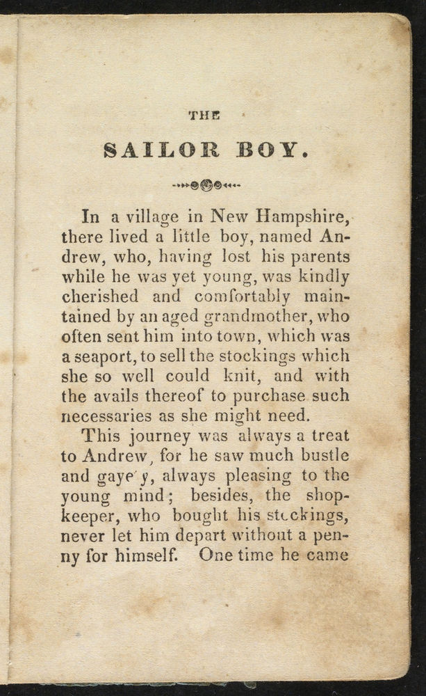 Scan 0005 of The sailor boy, or, The first and last voyage of little Andrew