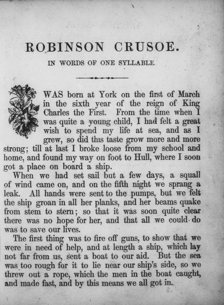 Scan 0005 of Robinson Crusoe in words of one syllable