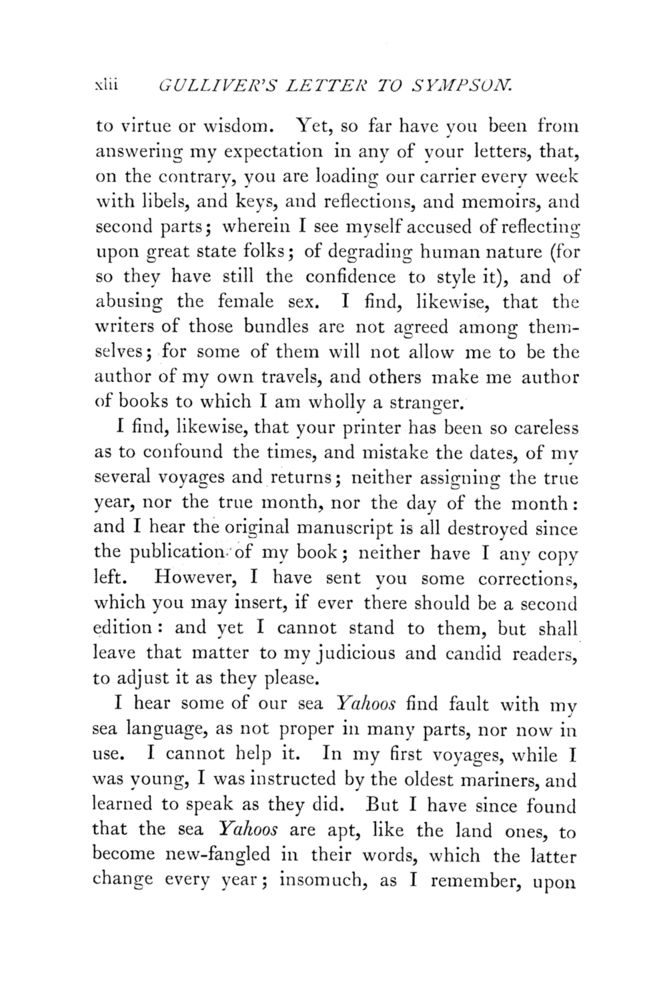 Scan 0044 of Travels into several remote nations of the world by Lemuel Gulliver, first a surgeon and then a captain of several ships, in four parts ..