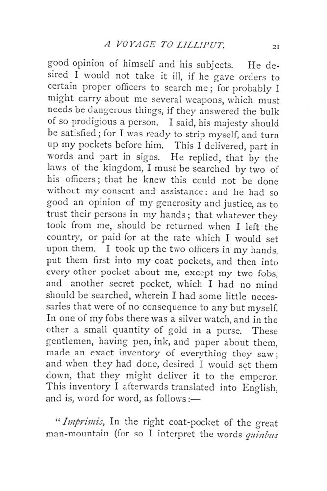 Scan 0067 of Travels into several remote nations of the world by Lemuel Gulliver, first a surgeon and then a captain of several ships, in four parts ..