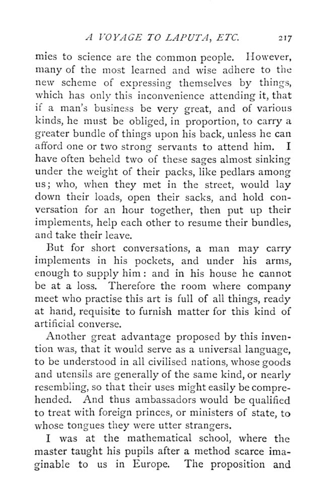 Scan 0266 of Travels into several remote nations of the world by Lemuel Gulliver, first a surgeon and then a captain of several ships, in four parts ..