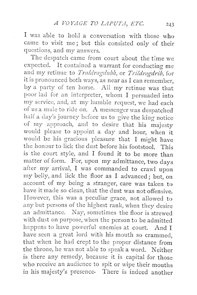 Scan 0293 of Travels into several remote nations of the world by Lemuel Gulliver, first a surgeon and then a captain of several ships, in four parts ..